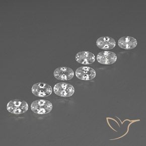 8.29 ct natürliche Weiß Zirkon-Edelsteine, Oval, VVS-VS