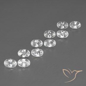 8.84 ct natürliche Weiß Zirkon-Edelsteine, Oval, VVS-VS