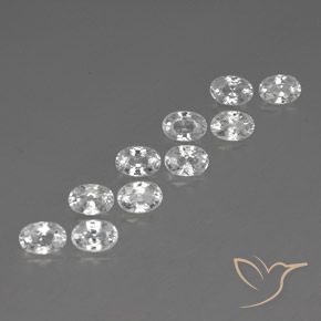 8.30 ct natürliche Weiß Zirkon-Edelsteine, Oval, VVS-VS