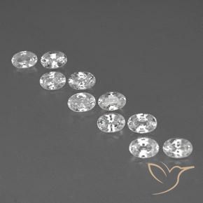 7.20ctw Natürlicher Weiß Zirkon, Oval, VVS-VS