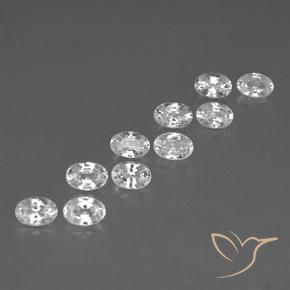 7.20 ct natürliche Weiß Zirkon-Edelsteine, Oval, VVS-VS
