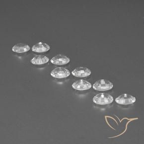 7.20 ct natürliche Weiß Zirkon-Edelsteine, Oval, VVS-VS