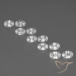 7.94ctw Natürlicher Weiß Zirkon, Oval, VVS-VS