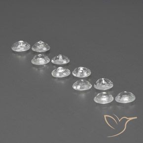 7.94 ct natürliche Weiß Zirkon-Edelsteine, Oval, VVS-VS
