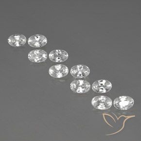 8.14ctw Natürlicher Weiß Zirkon, Oval, VVS-VS