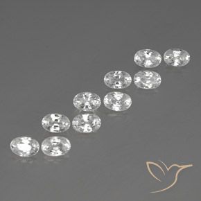 8.14 ct natürliche Weiß Zirkon-Edelsteine, Oval, VVS-VS