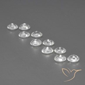 8.14 ct natürliche Weiß Zirkon-Edelsteine, Oval, VVS-VS