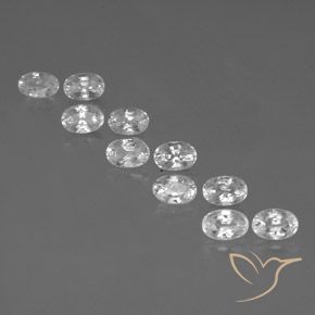 8.29ctw Natürlicher Weiß Zirkon, Oval, VVS-VS