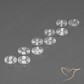 8.29 ct natürliche Weiß Zirkon-Edelsteine, Oval, VVS-VS
