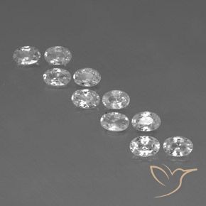 6.86ctw Natürlicher Weiß Zirkon, Oval, VVS-VS