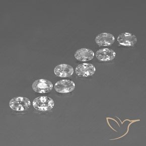 6.86 ct natürliche Weiß Zirkon-Edelsteine, Oval, VVS-VS