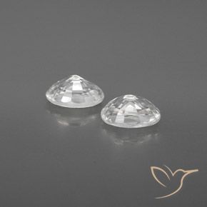 1,62 ct natürliche weißer Zirkon-Edelsteine, Oval Schliff, VVS