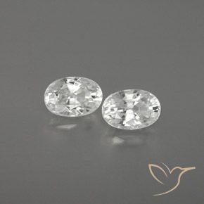 1.71 ct natürliche Weiß Zirkon-Edelsteine, Oval, VVS
