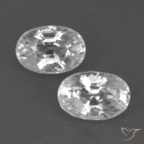 1.72ctw Natürlicher Weiß Zirkon, Oval, VVS-VS
