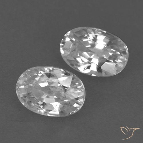 1.72 ct natürliche Weiß Zirkon-Edelsteine, Oval, VVS-VS