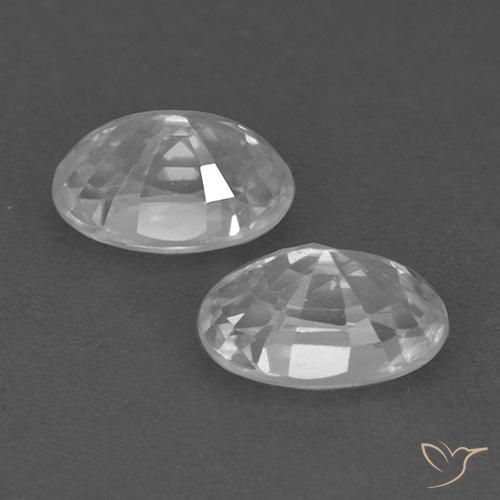 1.72 ct natürliche Weiß Zirkon-Edelsteine, Oval, VVS-VS