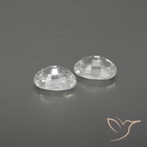 1.80 ct natürliche Weiß Zirkon-Edelsteine, Oval, VVS-VS