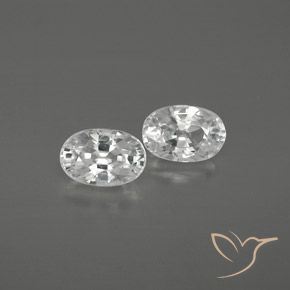 1.70ctw Natürlicher Weiß Zirkon, Oval, VVS