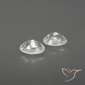 1.70 ct natürliche Weiß Zirkon-Edelsteine, Oval, VVS