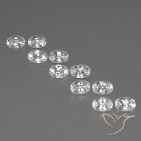 8.67ctw Natürlicher Weiß Zirkon, Oval, VVS-VS