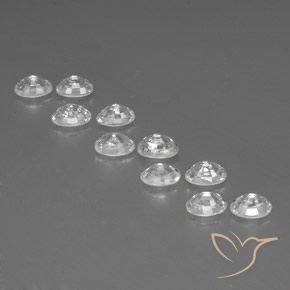 8.67 ct natürliche Weiß Zirkon-Edelsteine, Oval, VVS-VS