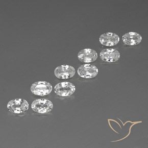 6.89 ct natürliche Weiß Zirkon-Edelsteine, Oval, VVS-VS