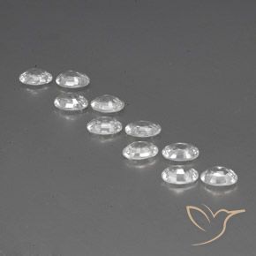 6.89 ct natürliche Weiß Zirkon-Edelsteine, Oval, VVS-VS