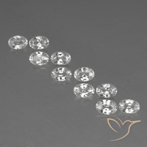 7.91ctw Natürlicher Weiß Zirkon, Oval, VVS-VS