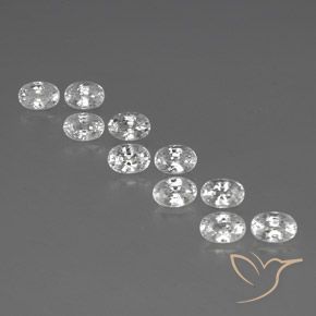8.40ctw Natürlicher Weiß Zirkon, Oval, VVS-VS