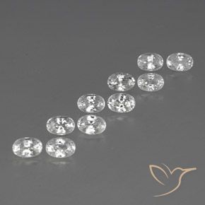 8.40 ct natürliche Weiß Zirkon-Edelsteine, Oval, VVS-VS
