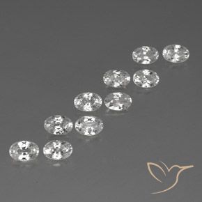 7.78 ct natürliche Weiß Zirkon-Edelsteine, Oval, VVS-VS