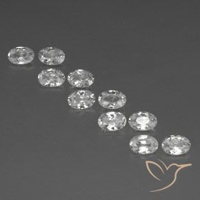 6.92ctw Natürlicher Weiß Zirkon, Oval, VVS-VS
