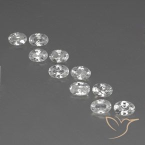 7.74ctw Natürlicher Weiß Zirkon, Oval, VVS-VS