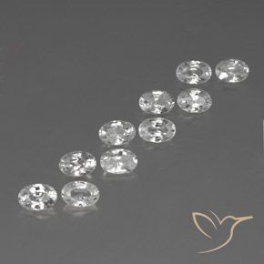 7.74 ct natürliche Weiß Zirkon-Edelsteine, Oval, VVS-VS