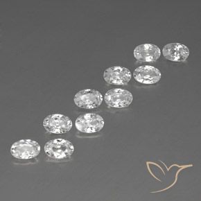 7.18 ct natürliche Weiß Zirkon-Edelsteine, Oval, VVS-VS