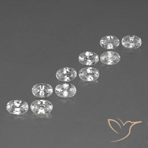 8.37 ct natürliche Weiß Zirkon-Edelsteine, Oval, VVS-VS