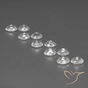 8.37 ct natürliche Weiß Zirkon-Edelsteine, Oval, VVS-VS
