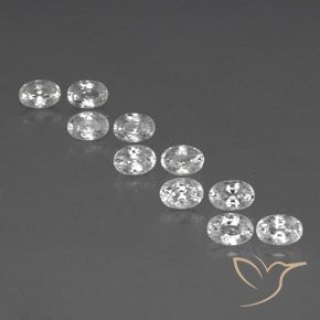 8.35ctw Natürlicher Weiß Zirkon, Oval, VVS-VS, Photo A