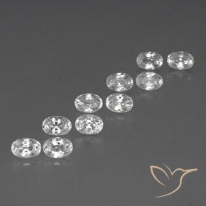 8.35 ct natürliche Weiß Zirkon-Edelsteine, Oval, VVS-VS