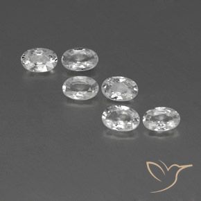 4.07ctw Natürlicher Weiß Zirkon, Oval, VVS-VS
