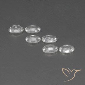 4.07 ct natürliche Weiß Zirkon-Edelsteine, Oval, VVS-VS