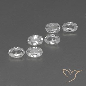 4.06 ct natürliche Weiß Zirkon-Edelsteine, Oval, VVS-VS