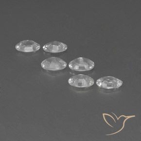 4.04 ct natürliche Weiß Zirkon-Edelsteine, Oval, VVS-VS
