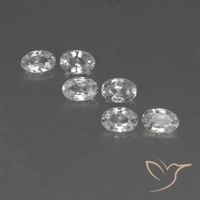 4.06ctw Natürlicher Weiß Zirkon, Oval, VVS-VS