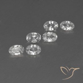 4.06 ct natürliche Weiß Zirkon-Edelsteine, Oval, VVS-VS