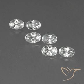 5.03ctw Natürlicher Weiß Zirkon, Oval, VVS-VS