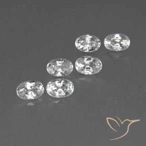 5.03 ct natürliche Weiß Zirkon-Edelsteine, Oval, VVS-VS