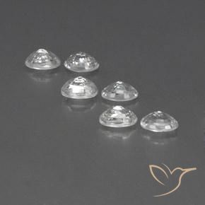 5.03 ct natürliche Weiß Zirkon-Edelsteine, Oval, VVS-VS