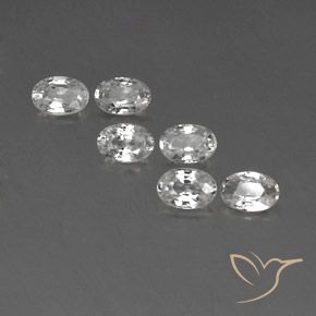 4.23ctw Natürlicher Weiß Zirkon, Oval, VVS-VS