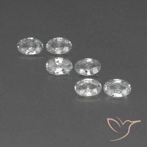 3.93ctw Natürlicher Weiß Zirkon, Oval, VVS-VS